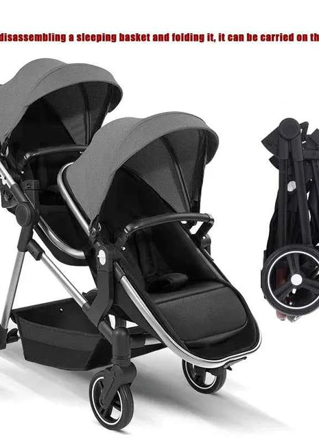 2025 New Foldable, Multifunctional Twin Stroller That Can Be Disassembled Into A Lightweight Baby Bike. Shipping Within The EU