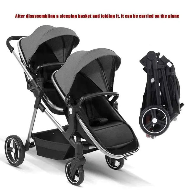 2025 New Foldable, Multifunctional Twin Stroller That Can Be Disassembled Into A Lightweight Baby Bike. Shipping Within The EU