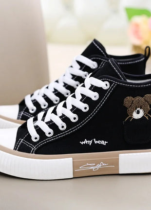 Cute Women's Canvas Shoes Breathable Sneakers Branded Sports Shoes for Women Casual Vulcanized Shoes High Flats Zapatos Mujer