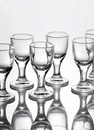 Set Mini Calici Shot 10/15/25ml Trasparenti con Piede Alto per Liquori e Spirits