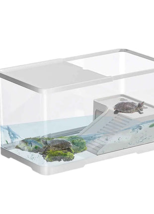 Turtle Tank Reptile Tank Tortoise Aquarium Habitat Aquatic Tortoise Aquarium Resistant Hydroponic Tank Fish Tank Vivarium Box