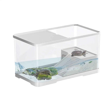 Turtle Tank Reptile Tank Tortoise Aquarium Habitat Aquatic Tortoise Aquarium Resistant Hydroponic Tank Fish Tank Vivarium Box