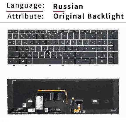 Replacement US/RU Russian Laptop Keyboard For HP ZBook fury 15.6 15 G7 G8 9Z.NHNBC.11N 9Z.NHNBC.00W LK132WW1A00 backlight