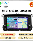 Podofo 6 + 128G 7 ''Car Stereo For VW/PASSAT/CADDY/POLO/BEETLE Multimedia Player Carplay Android Auto Type-C WIFI GPS Car Audio