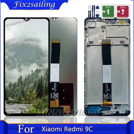 Per Xiaomi Redmi 9C Display LCD 9C Touch Screen Digitizer M2004J19AG M2004J19C Per Redmi 9C LCD Parti di ricambio