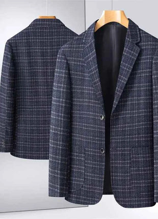 Blazer Uomo Slim Fit a Quadri - Stile British Cerimonia 2025