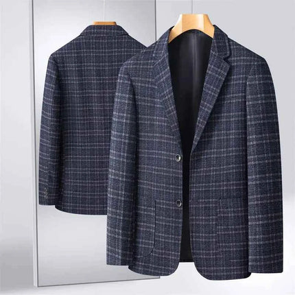 Blazer Uomo Slim Fit a Quadri - Stile British Cerimonia 2025