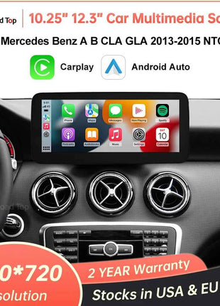 1920*720 Touch Screen Car Multimedia Display For Benz A B CLA GLA W176 W463 W246 2013-2015 NTG4.5 Wireless Carplay Android Auto