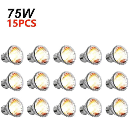 1-20PCS 25/50/75W UVA+UVB Reptile Lamp Bulb Turtle Basking Heating Light UV Light Bulbs Full Spectrum Sunlamp for Amphibians