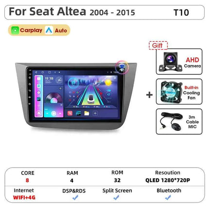 Srnubi IPS Screen Android All In One Car Radio for Seat Altea XL Toledo 3 2004 - 2015 Carplay GPS Stereo DVD Multimedia Player