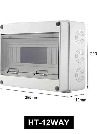 Outdoor Waterproof Electrical Distribution Box ABS Plastic Junction Wire Box 5/8/12/18/24 Ways MCB Box