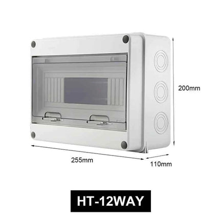 Outdoor Waterproof Electrical Distribution Box ABS Plastic Junction Wire Box 5/8/12/18/24 Ways MCB Box
