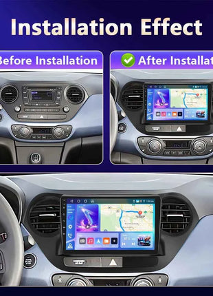 Camecho 6+128G Car Radio Wireless CarPlay Android Auto For Hyundai I10 2014-2017 Car Intelligent Systems GPS Stereo 4G WiFi RDS