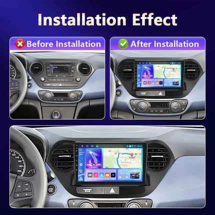 Camecho 6+128G Car Radio Wireless CarPlay Android Auto For Hyundai I10 2014-2017 Car Intelligent Systems GPS Stereo 4G WiFi RDS