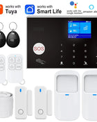 WIFI GSM Home Alarm System Security Alarm Host Anti-theft with Door Gap PIR Motion Sensor Tuya Smart App Control Works with Alexa
