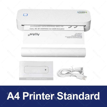 Portable A4 Thermal Printer Bluetooth Photos PDF Document Printing Machine Folded Rolls Paper For Office Work Home School Travel