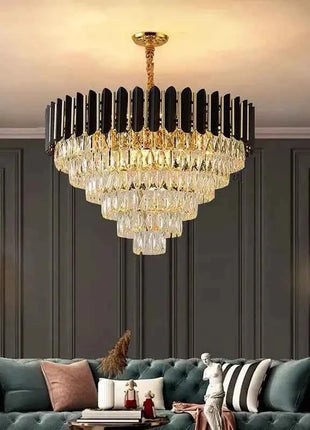 AuroraRealm Illuminazione Lampadario a soffitto in cristallo a LED Villa di lusso Soggiorno Sala da pranzo Lampada a sospensione da cucina Lampada a sospensione per la casa
