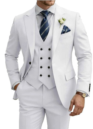 Abito Uomo 3 Pezzi Doppio Petto Slim Fit - Tuxedo Matrimonio e Gala