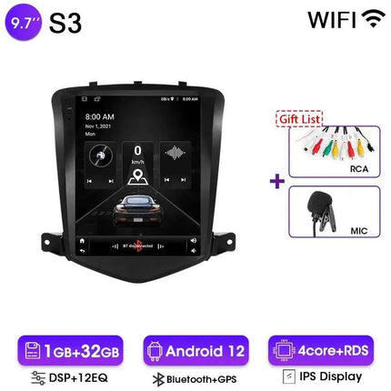 Srnubi 9.7" Car Radio Android For Chevrolet Cruze J300 2008-2012 2Din Multimedia Player Video Navigation 4G Carplay Head Unit