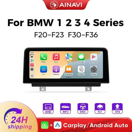 Ainavi Car Radio For BMW 1 2 3 4 Series F20 F21 F22 F30 F31 F33 F34 F36 NBT Wireless Carplay Android Auto Car Multimedia Player