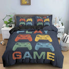 Gamepad Polyester Duvet Cover Set Colourful Button King Play Gamer Bedding Set Kids Teens Man Video Game for Child