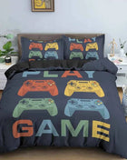 Gamepad Polyester Duvet Cover Set Colourful Button King Play Gamer Bedding Set Kids Teens Man Video Game for Child