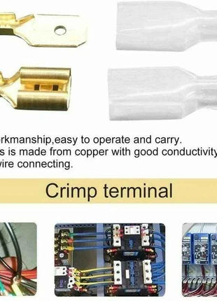 Male Female Wire Box Insulated Cable Macho Connector 2.8/6.3mm Electrical Crimp Terminals Termin Spade Connectors Assorted Kit