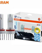 OSRAM LED Fog Lamps H8 H11 H16 65219CW 12V 10W 6000K Cool White Ice Blue LEDriving Kit Set Car LED Lamps More Bright Long Life