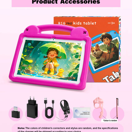 ANRY R16Pro Tablet per Bambini 10 Pollici Android 15, 8GB (4+4GB) 64GB ROM, Doppia Fotocamera, Tablet Educativo, Regalo per Bambini