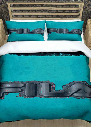 Hot Logo Print Bedding Sets Bed Supplies Set  Comforter Set  Teens Girls Cartoon Twin Single Kid  F-Fila Luxury Gift
