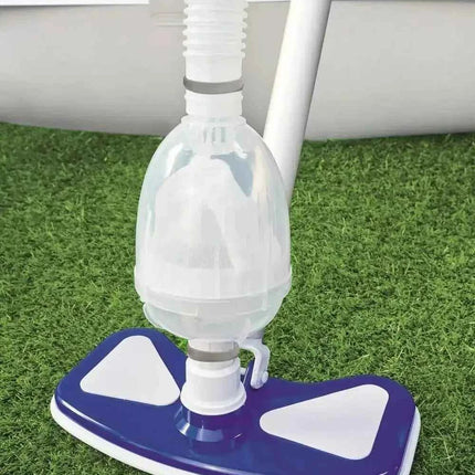 58234 Bestway AquaClean Kit pulizia piscina Set pulito con adattatore multiplo e asta regolabile da 2,79 m per tutte le piscine e filtri Bestway