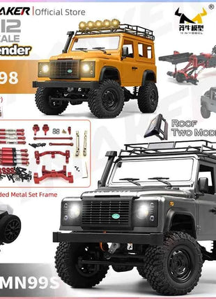 New MN99s MN98 1:12 MN Model RTR Version RC Car 2.4G 4WD RC Rock Crawler Defender Remote Control Car 1/12 RC Truck Cars Toys