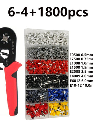 Mini HSC8 6-4/6-6 Ferrule Crimping Pliers (0.25-10mm²/0.25-6mm²) for Electrical Connection Repair