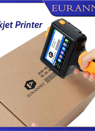 EURANNIT E19 12.7mm Portable Printer Handheld Thermal Inkjet Printer Portable Expire Date Counter QR Barcode Logo Coding Machine