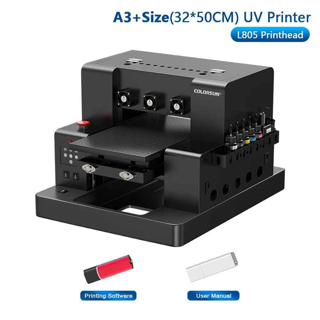 Colorsun UV Printer For Epson L805 Impresora A4 A3 UV Printer Flatbed UV DTF Sticker Printer Machine For Acrylic Bottle Metal