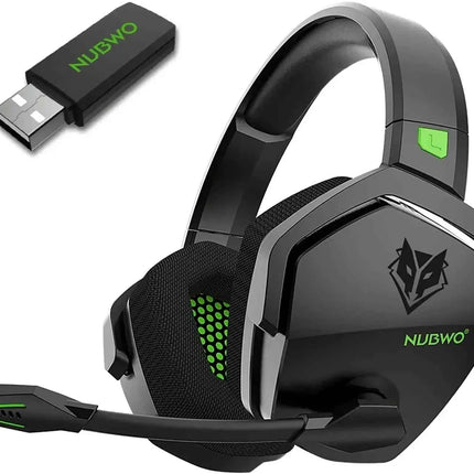 NUBWO G06 Wireless Headsets Gamer with Charging Station for Headset and PS5 Controller Gaming Headphones Long Battery Life