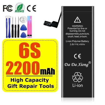 High Capacity Battery For iPhone 4 4S 5 5S 5C SE 2020 6 6S 7 8 SE2 Plus X XR XS 11 Pro Max Mobile Phone Pack New 0 Cycle Seal