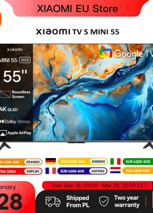 XIAOMI S MINI 55 144Hz QD-Mini LED Dolby Vision® IQ, Dolby Atmos® Google TV