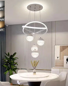 Lampada a sospensione a sfera in cristallo imitazione acrilico di lusso Nordic Lustre Home Deco Sala da pranzo Lampadario a soffitto Apparecchio per isola della cucina