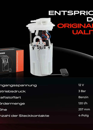 Pompa Carburante Frankberg 1x per Fiat Punto 176 188, Punto Cabriolet 176, Lancia Ypsilon 843 1.2L 1.4L 1.8L 1997-2012 23408