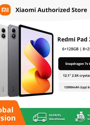 Xiaomi Redmi Pad 2 Pro Global Version 12.1" 2.5K crystal-clear display 12000mAh 33W fast charging Snapdragon 7s Gen 4
