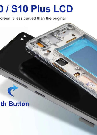 TFT con cornice per Samsung S10 Plus S10 + G975F Display LCD Touch Screen digitale per Samsung S10 G973F Parti di ricambio per schermo