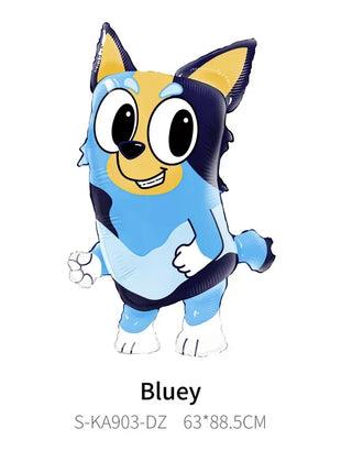 Palloncini Bluey Bingo Party Buon compleanno Banner Cane blu Palloncini Sfondo Adesivi Decorazione Cake Topper Stoviglie usa e getta