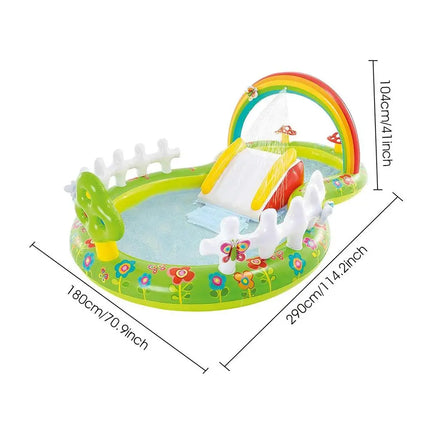 Nuovo Scivolo D'acqua Per Bambini Divertimento Prato Scivoli D'acqua Iatables Piscine Anello Lancia Gioco Per I Bambini Estate Scivolo Set Cortile Giocattoli All'aperto