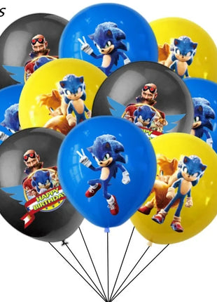 Nuovo Set Decorazioni per Festa di Compleanno a Tema Riccio Blu: Palloncini, Piatti, Bicchieri, Decorazione per Torta per Baby Shower e Regali per Bambini