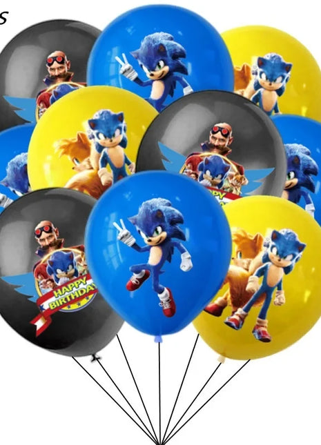 Nuovo Set Decorazioni per Festa di Compleanno a Tema Riccio Blu: Palloncini, Piatti, Bicchieri, Decorazione per Torta per Baby Shower e Regali per Bambini