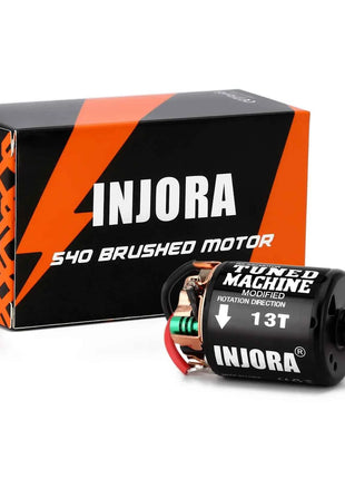 INJORA 540 Brushed Motor Waterproof 13T 21T 35T 45T 55T 80T for 1:10 RC Car Crawler Axial SCX10 AXI03007 90046 Redcat Gen8