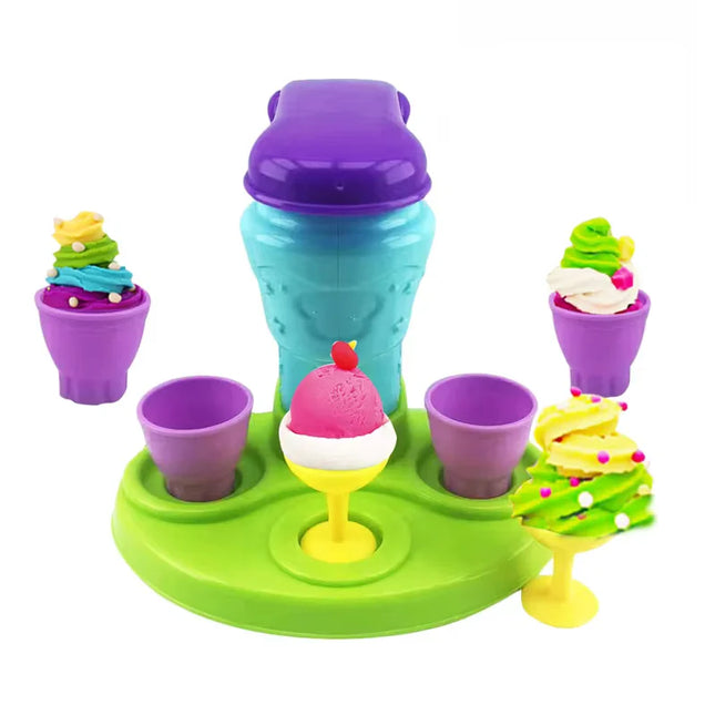 Giocattolo in argilla colorata 3D per bambini Fai finta di giocare Gelatiera Burger Noodle Plastilina Giocattolo Stampo per argilla/plasticina