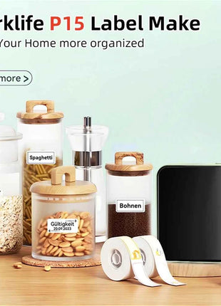MarkLife P15 Thermal Label Printer Mini Portable Wireless Bluetooth-compatible Labeling Sticker Machine for Home Office