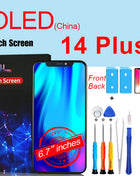 PINZHENG High Quality INCELL LCD OLED Screen for iPhone 14 Pro 15 Plus 13 Pro Max Display for iPhone Replacement with Tools